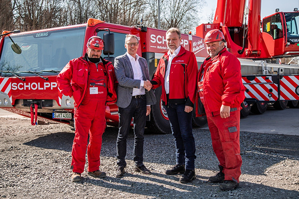 German construction company Scholpp Kran & Transport has ordered three Demag all terrain cranes from Terex Cranes.