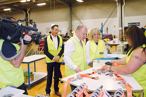 Following the release of key strategies during his Budget speech, Treasurer Josh Frydenberg visited Western Sydney synthetic sling manufacturer SpanSet, to learn first-hand what these strategies will mean to local industry.