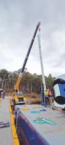 The AT40 in action, a crane Ling says the company has had “no issues with” since receiving it.