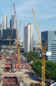 Potain's tower cranes are helping to construct the Cloud 11 building in Bangkok, Thailand, through contractor Thai Obayashi who is completing the works for MQDC.