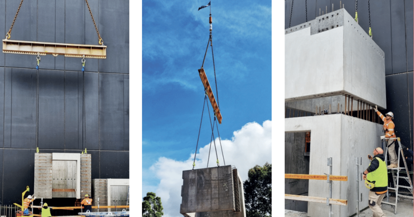 Reid Lifting's concrete lifting systems were on full show on a project in West Footscray for the NEXTDC Merlot 3 project.