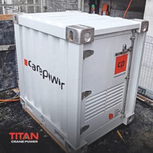 Cranepower's CP 300 UPS units are helping decarbonise the construction industry.